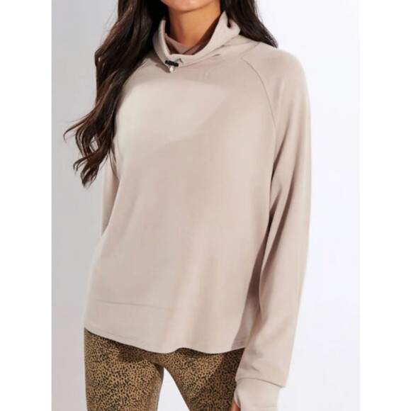 Varley Tops - Varley Adkisson Top Sweatshirt Beige Size S